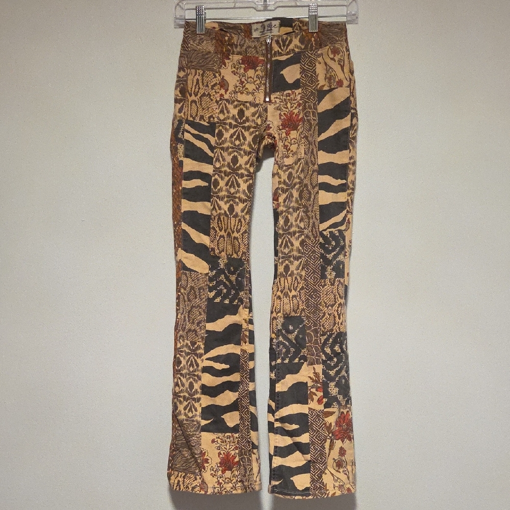 We The Free Multicolor Patchwork Flare Jeans - image 1